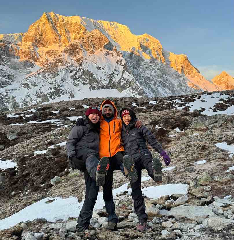 Manaslu Circuit Larke la pass sun rice