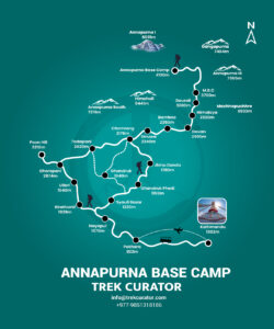 Annapurna base camp trek map
