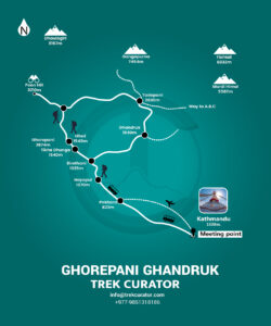 Ghorepani Ghandruk trek map