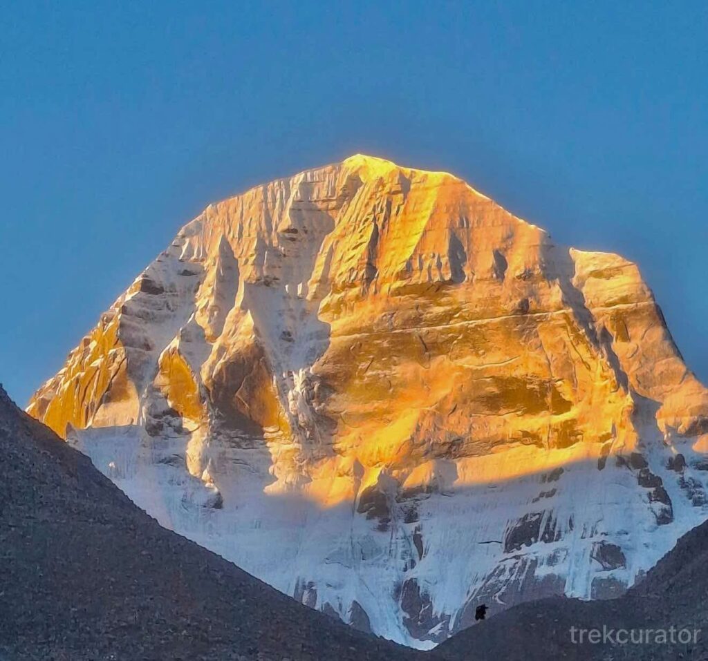 Golden kailash sunrise in the morning